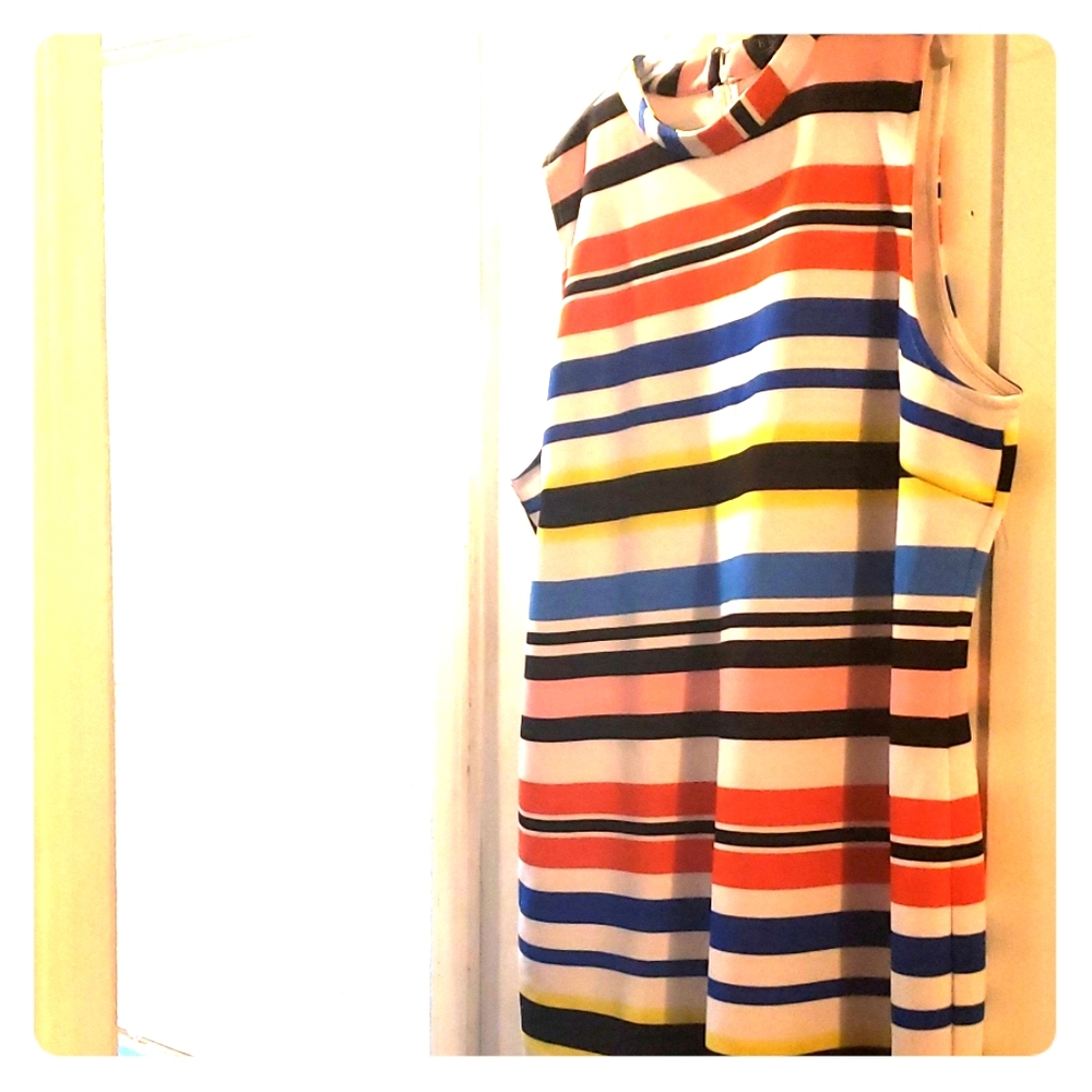 Stripe sleeveless dress